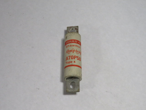 Gould Shawmut A70P50 50A 70VAC Type 4 Fuse USED