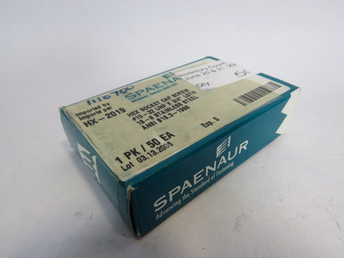 Spaenaur HX-2019 SS Hex Socket Cap Screw 50-Pack ! NEW !