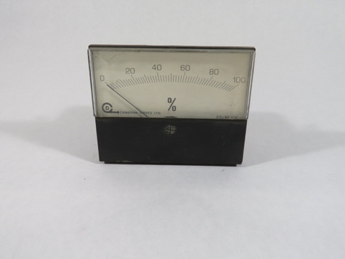 Crompton Instruments 3S-DVV-090-IP-S4 Analog Panel Meter 0-100% USED