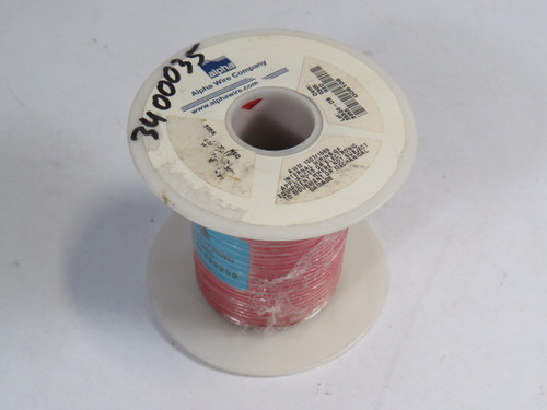 Alpha Wire 3055 Red Hook-Up Wire 18AWG 0.41mm PVC INC 300V 100FT NEW