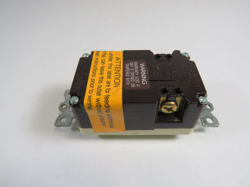 Bryant GF53IA Ivory Ground Fault Receptacle 20A 125V 60HZ USED