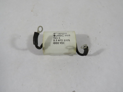 ASC YAS6 3.3MFD 1000VDC Capacitor USED