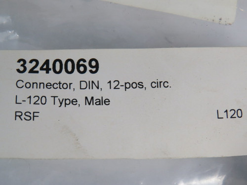 RSF L120 Male Connector 12-POS L-120 Type ! NOP !