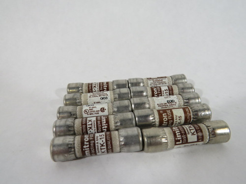 Limitron KTK-15 Fast Acting Fuse 15A 600V 10-Pack ! NEW !