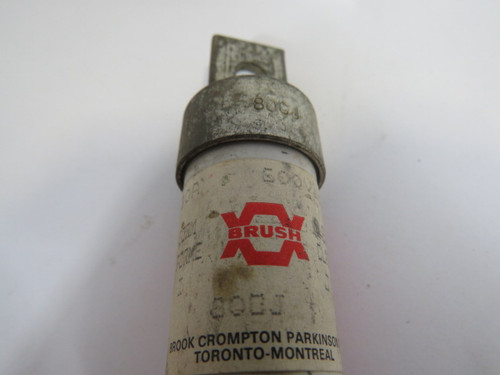 Brush 80CJ Class J Fast Acting Fuse 80A 600VAC USED