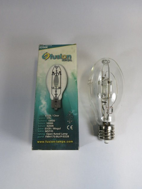Fusion Lamps FMH175/BU/P/ED28 Clear Light Bulb 175W ! NEW !