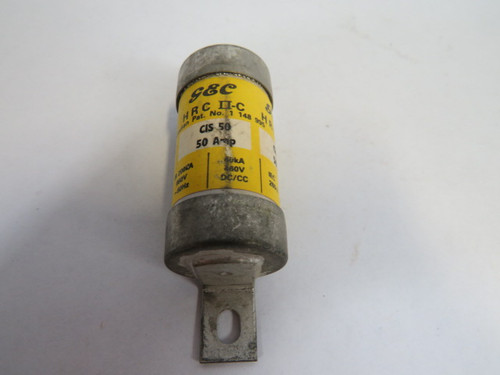 GEC CIS-50 Form II Bolt on Fuse 50A 600V USED
