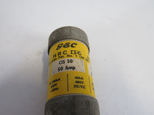 GEC CIS-50 Form II Bolt on Fuse 50A 600V Lot of 10 USED