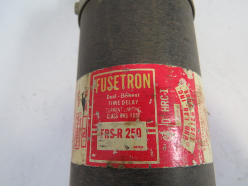 Fusetron FRS-R-250 Current Limiting Fuse 250A 600VAC USED