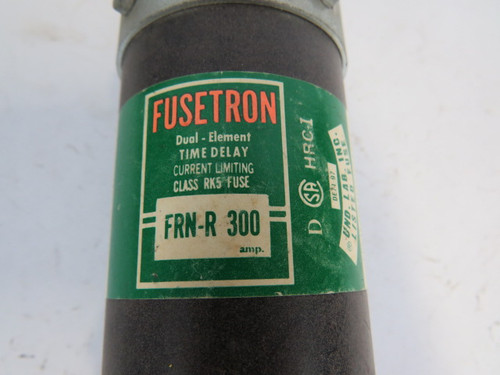 Fusetron FRN-R-300 Dual Element Time Delay Fuse 300A 250VAC USED
