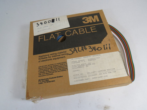 3M 3302/16SF Color Coded Flat Cable 28 AWG 20 Feet Length ! NEW !
