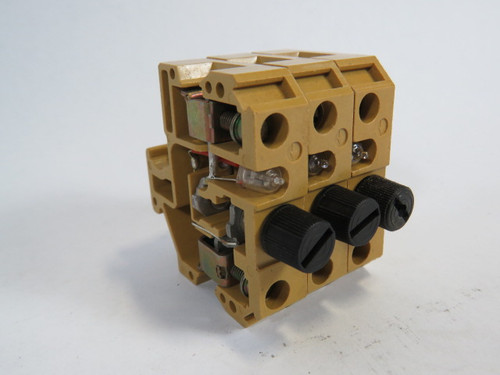Weidmuller SAKS-1 Fuse Terminal Block W/Neon Bulb 6.3A Lot of 3 USED