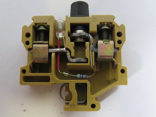 Weidmuller SAKS-1 Fuse Terminal Block W/Neon Bulb 6.3A Lot of 3 USED
