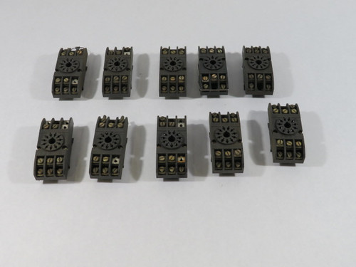 Generic 11 Pin 4-10A 250-380V Relay Socket MISSING SCREWS Lot of 10 USED