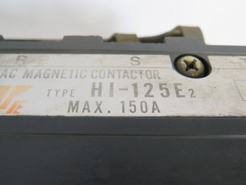 Yaskawa Electric HI-125E2 AC Magnetic Contactor Assembly 150A USED