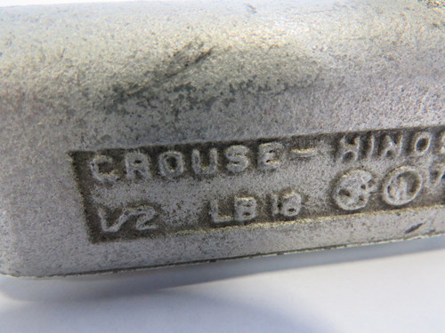 Crouse-Hinds LB18 90 DEG Conduit w/Cover 1/2" USED