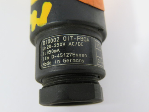 IFM OI0002 OIT-FBOA Diffuse Reflection Sensor 20-250VAC/DC 350mA 880nm USED