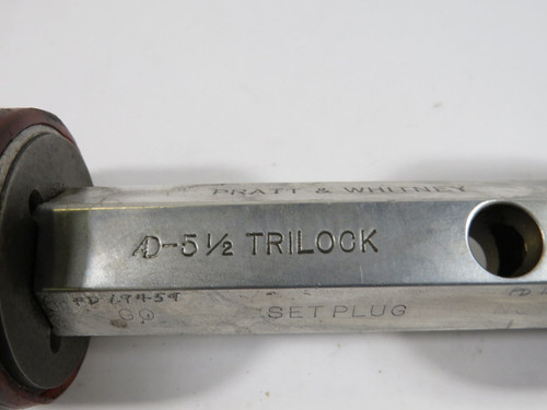 Pratt & Whitney AD-5-1/2" Trilock Thread Plug Gage USED