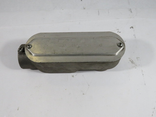 EDC LB-1-1/4” Conduit Fitting C/W Cover 2 Port 1-1/4" Threaded USED