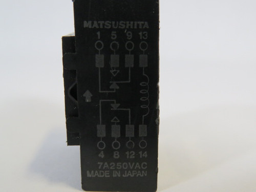 Matsushita HC2-SF Relay Socket 8 Blade 7A 250VAC USED