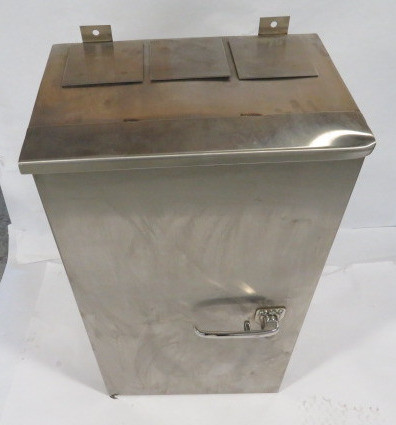 Square D Standing Stainless Steel Latching Cabinet 34"Lx18"Wx12"D USED