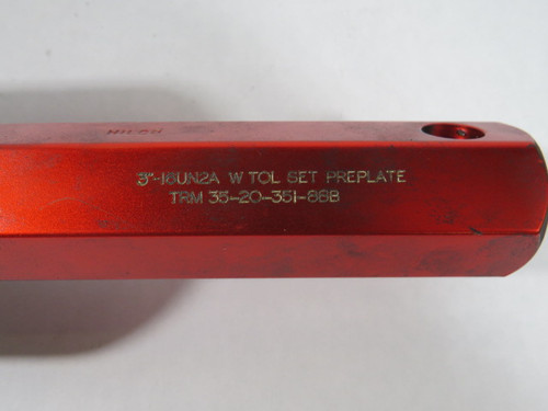 Generic 3"-16 UN-2A W TOL SET PREPLATE Setting Plug USED