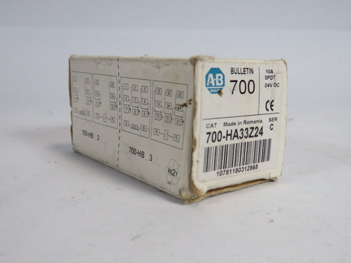 Allen-Bradley 700-HA33Z24 Relay SER C 24VDC 10A ! NEW !