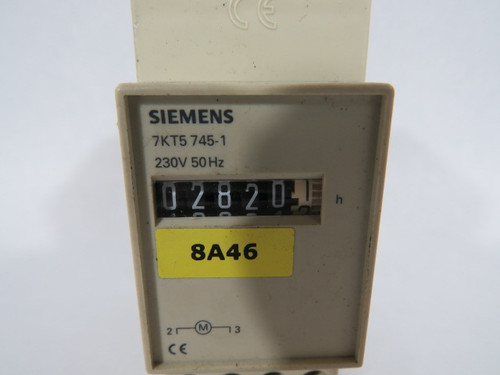 Siemens 7KT5-745-1 6 Digit Analog Hour Counter 230V 50Hz USED