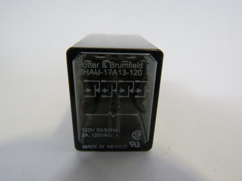 Potter & Brumfield KHAU-17A13-120 Relay 120VAC 2A 50/60Hz USED