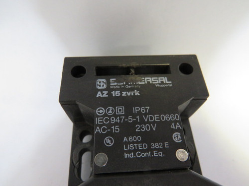 Schmersal AZ15-zvrk Safety Interlock Switch 4A 230V USED
