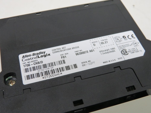 Allen-Bradley 1756-CNB/D Control Net Communications Bridge Cover Broken USED