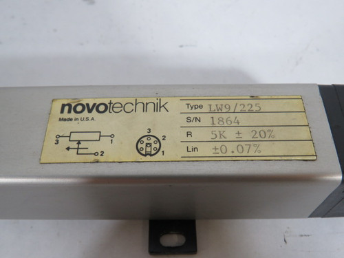 Novotechnik LW9/225 Position Transducer 225mm Range 5Kohms 20% USED