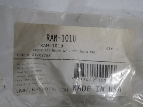 Ram Mount RAM-101U Ball Mount with 2 1/4" Round Base ! NEW !