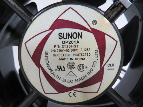 Sunon DP201A-2123HST Axial Fan 220-240V 50/60Hz. .125A USED