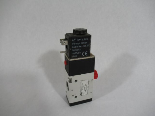 Nitra AVS-3313-120A 3-Way Solenoid Valve 3Port 3/8"FNPT 20-115PSI USED