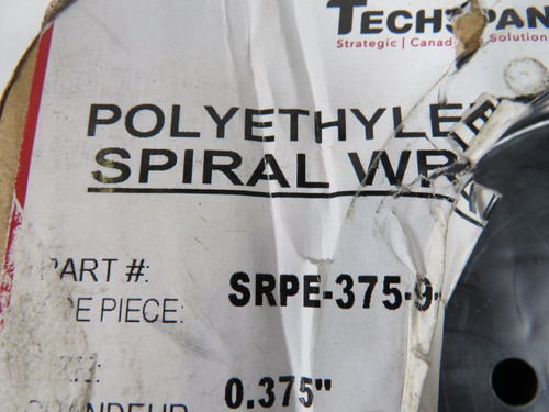 Techspan SRPE-375-9-C 100' Polyethylene Spiral Wrap Reverse Cut 3/8" ! NEW !