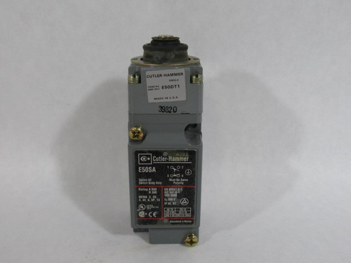 Cutler-Hammer E50AT1 Series A2 Top Push Button Limit Switch 1N/O 1N/C USED
