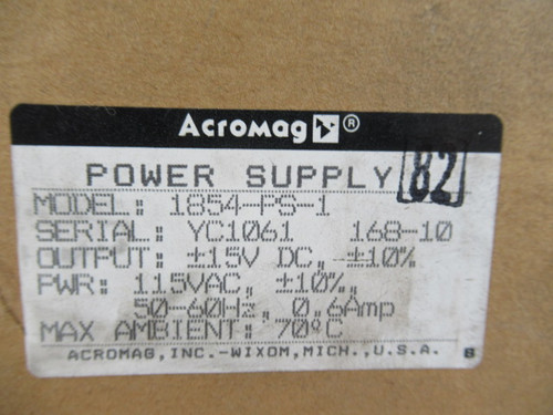 Acromag 1854-PS-1 Power Supply 15VDC 10% PWR: 115VAc 10% *SEALED* ! NEW !
