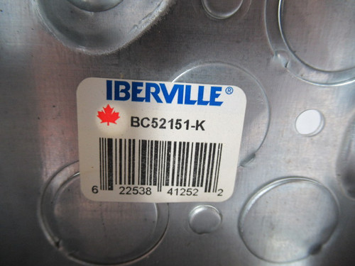 Iberville BC52151-K Square Junction Box 21"cu in 4"LxWx1-1/2"D ! NOP !