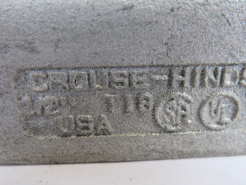 Crouse-Hinds T18 Malleable Iron Conduit w/o Cover 1/2" Hub USED