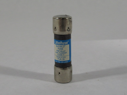 Littelfuse FLN-15 Slo-Blo Time Delay Dual Element Fuse Class H 15A USED