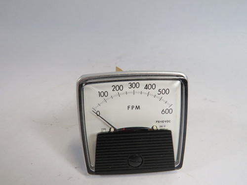 General Electric Model 152 Panel Meter 0-600FPM 10VDC ! NEW !