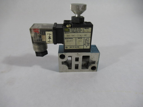 MAC Valves 35A-SAC-DDAJ-4KG Solenoid Valve 24VDC 5.4W 0-120psi 1/8" NPTF USED