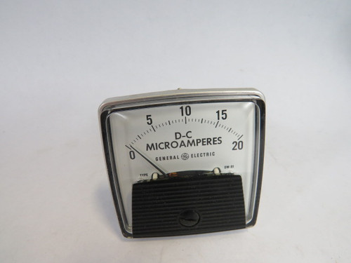 General Electric 5015211CFCF2 Model 152 Panel Meter 0-20 DC Microamperes ! NEW !