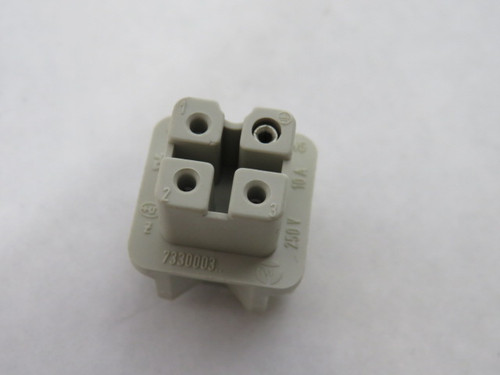 Wieland 7330003 Female Rectangular Connector Insert 10A 250V 4P ! NOP !