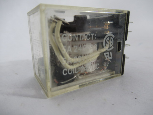 Omron MY4N-D2-DC24 General Purpose Relay 24VDC Coil 5A 14 Blade USED