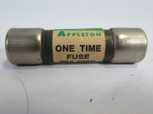 Appleton 32-025 One-Time Fuse 25A 250V USED