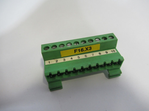 Phoenix Contact MSTBHK-1.5/10-G-5.08 10-Pos Din Rail Connector 10A 300V USED