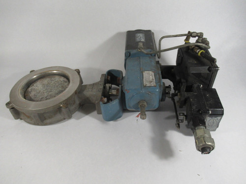 Neles BC9/35MM Valve Actuator W/ Pneumatic Positioners Size 6" 8.5 Bar USED