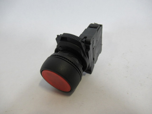 Sprecher + Schuh D7P-F0PX01 22.5mm Orange Momentary Push Button 1N/C USED